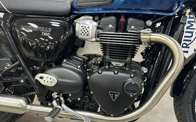 2023 Triumph Bonneville T100 Chrome Edition Cobalt Blue