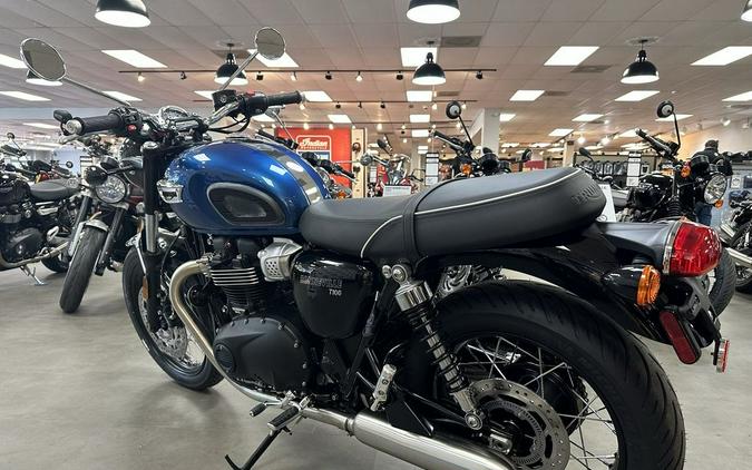 2023 Triumph Bonneville T100 Chrome Edition Cobalt Blue