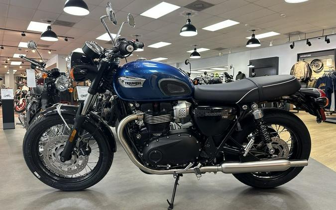 2023 Triumph Bonneville T100 Chrome Edition Cobalt Blue