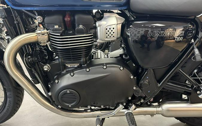 2023 Triumph Bonneville T100 Chrome Edition Cobalt Blue