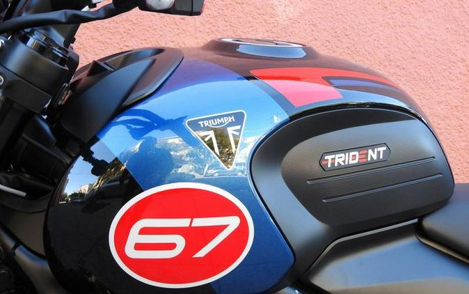 2026 Triumph Trident 660 Triple Tribute Edition Sapphire Black and Cobalt Blue