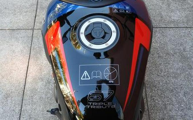 2026 Triumph Trident 660 Triple Tribute Edition Sapphire Black and Cobalt Blue
