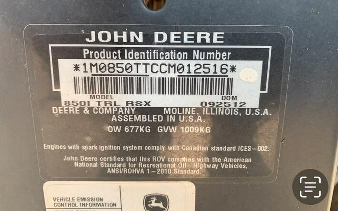 2012 John Deere RSX850I