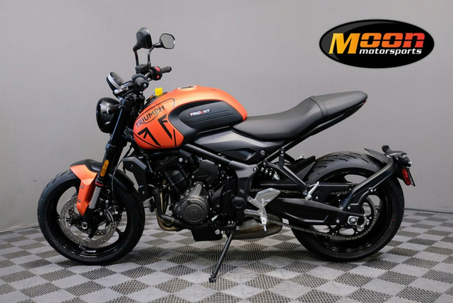 2023 Triumph Trident 660 Matte Baja Orange / Matte Storm Grey