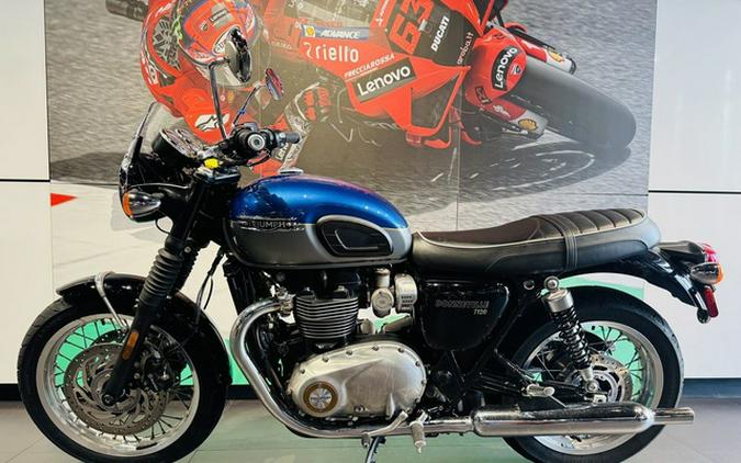 2022 Triumph Bonneville T120 Cobalt BlueSilver Ice