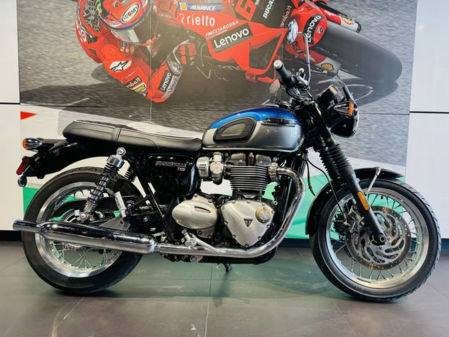 2022 Triumph Bonneville T120 Cobalt BlueSilver Ice
