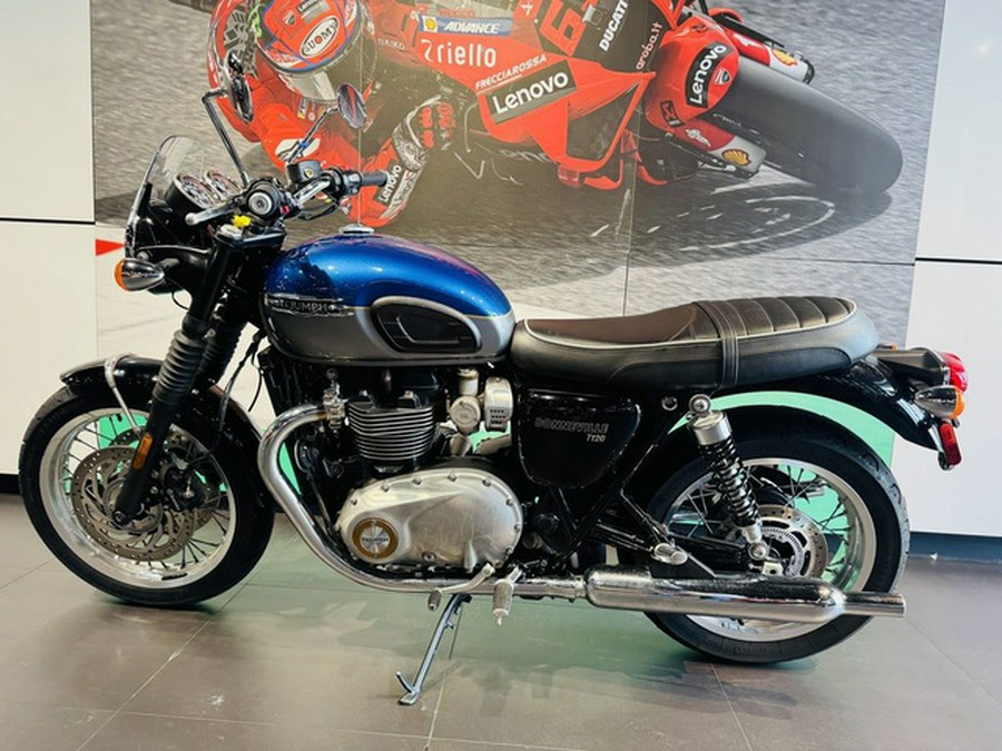 2022 Triumph Bonneville T120 Cobalt BlueSilver Ice