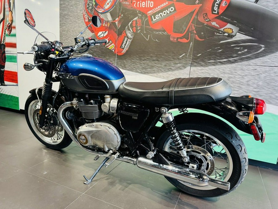 2022 Triumph Bonneville T120 Cobalt BlueSilver Ice