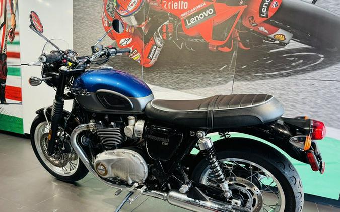 2022 Triumph Bonneville T120 Cobalt BlueSilver Ice