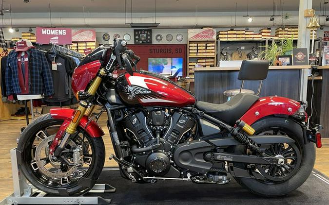2025 Indian 101 Scout Sunset Red Metallic With Graphics