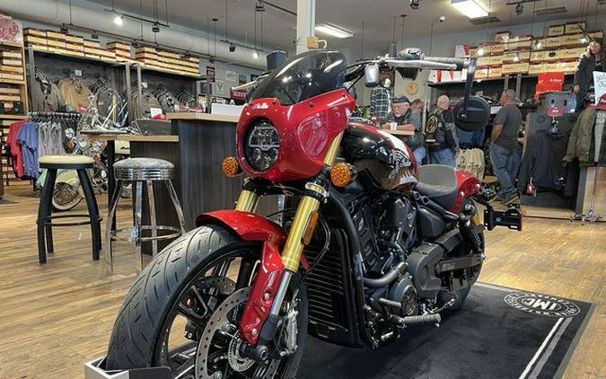 2025 Indian 101 Scout Sunset Red Metallic With Graphics