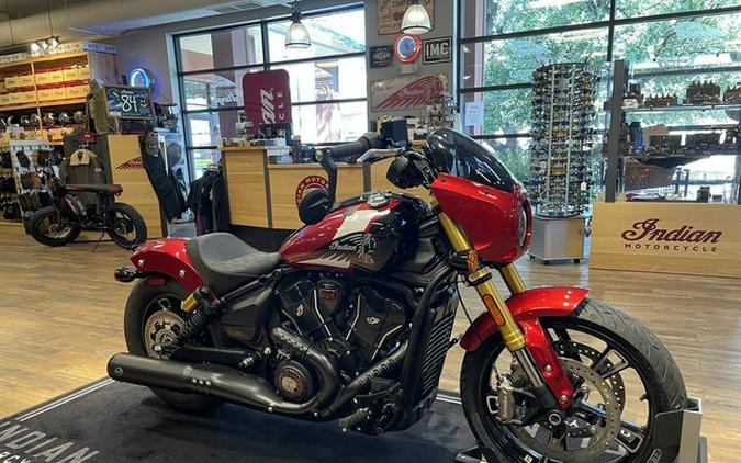 2025 Indian 101 Scout Sunset Red Metallic With Graphics