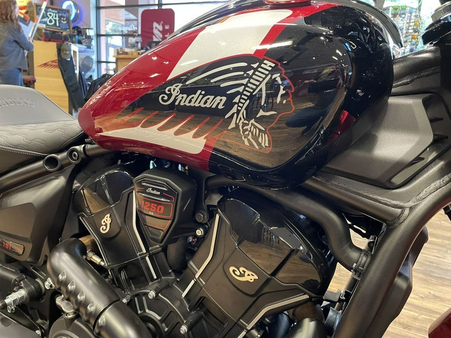 2025 Indian Motorcycle® 101 Scout® Sunset Red Metallic with Graphics