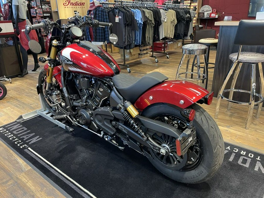 2025 Indian Motorcycle® 101 Scout® Sunset Red Metallic with Graphics
