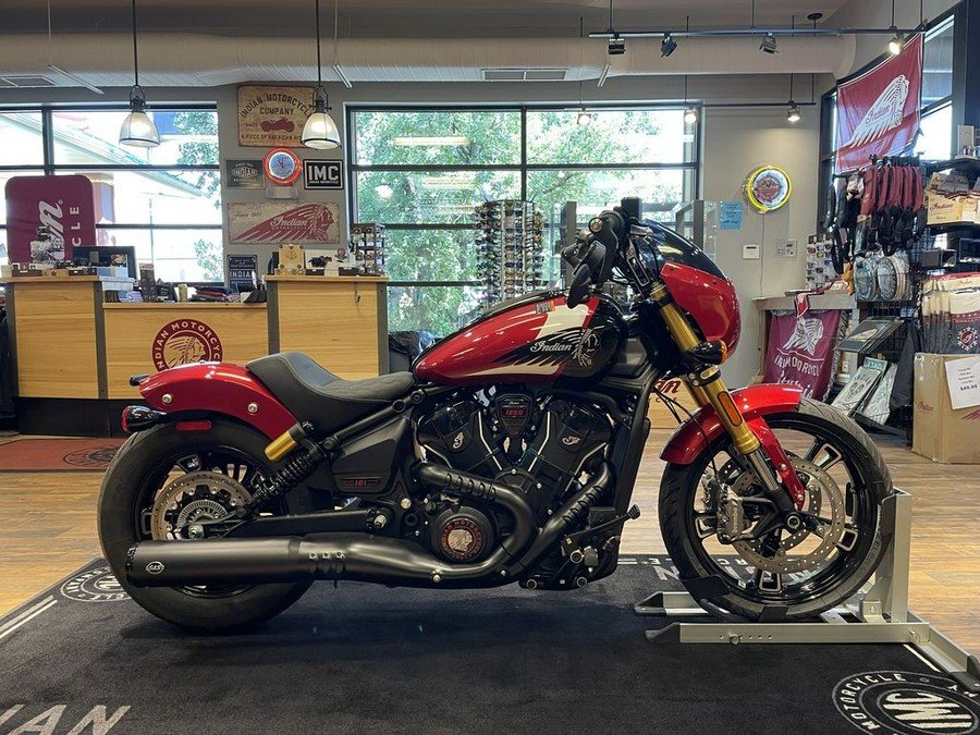 2025 Indian Motorcycle® 101 Scout® Sunset Red Metallic with Graphics