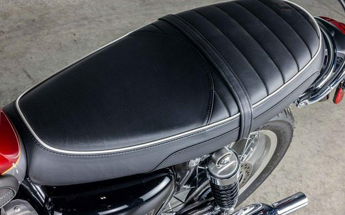 2023 Triumph Bonneville T120 Cordovan Red Silver Ice