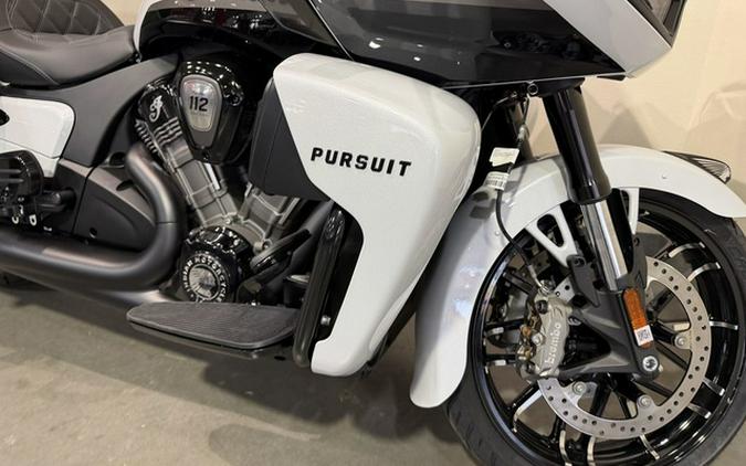 2026 Indian Pursuit Dark Horse 112 W/ Powerband Audio Ghost White Metallic With Black