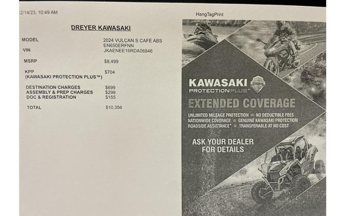 2024 Kawasaki VULCAN S CAFE ABS