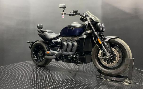 2025 Triumph Rocket 3 Storm GT Matte Sapphire Black and Satin Pacific Blue