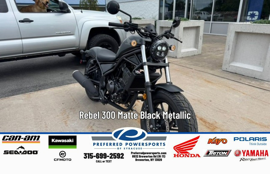 2025 Honda Rebel 300 Matte Black Metallic