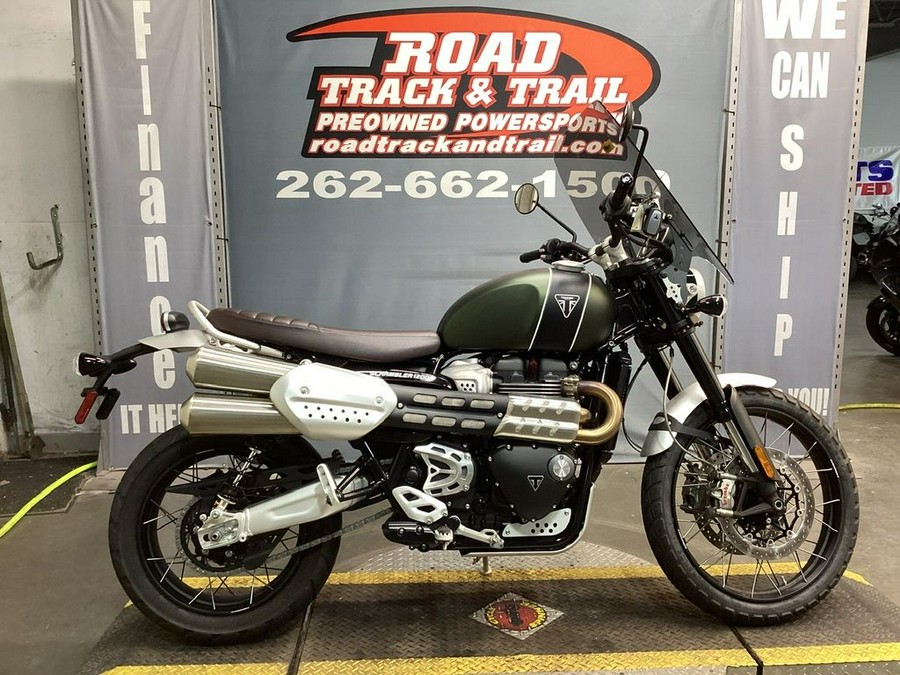 2022 Triumph Scrambler 1200 XC Matt Khaki Green Matt Jet Black