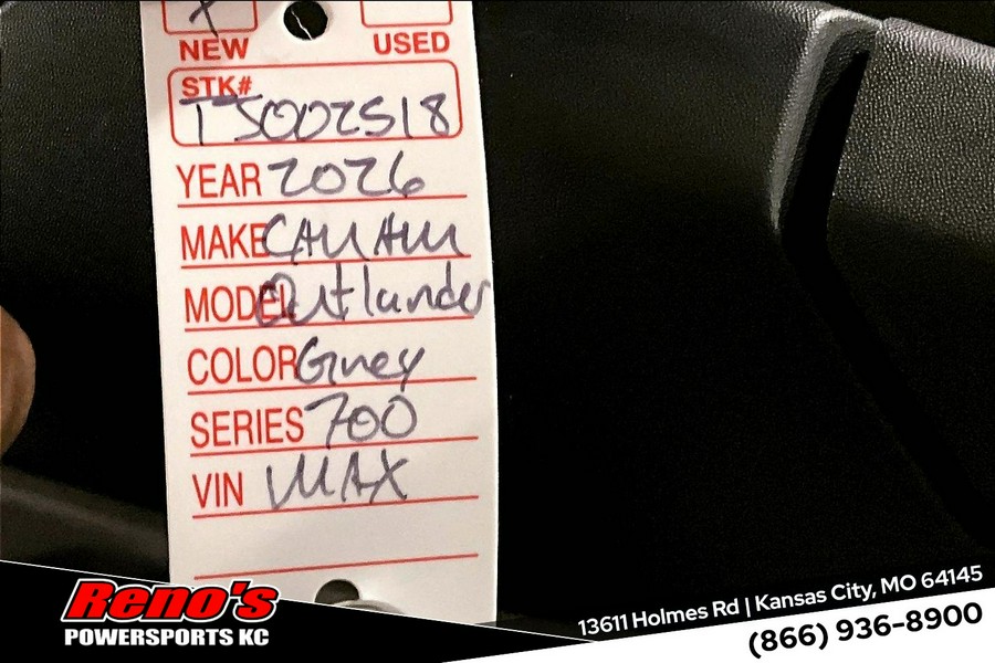 2026 Can-Am OUTLANDER MAX XT 700