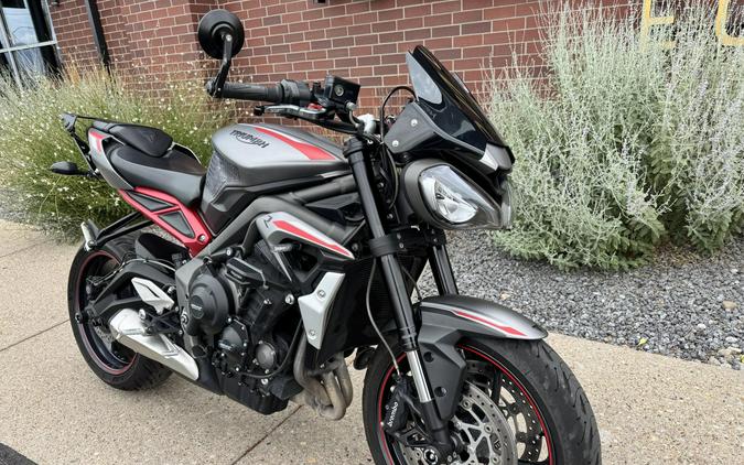 2021 Triumph Street Triple R Matte Silver Ice