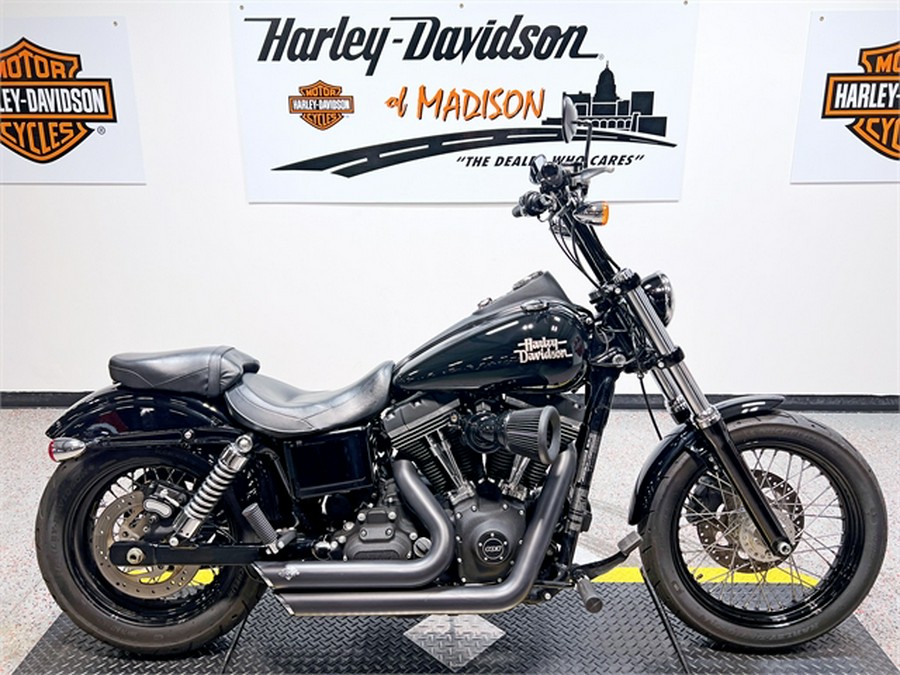 2015 Harley-Davidson Dyna Street Bob FXDB 6,361 Miles Vivid Black