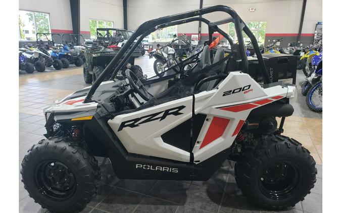 2023 Polaris Industries 2023 Polaris Industries RZR 200 EFI White Lightning/Indy Red Side x Side