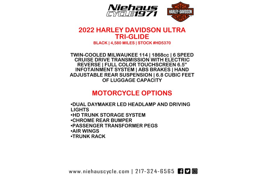 2022 Harley-Davidson® FLHTCU TRI GLIDE ULTRA