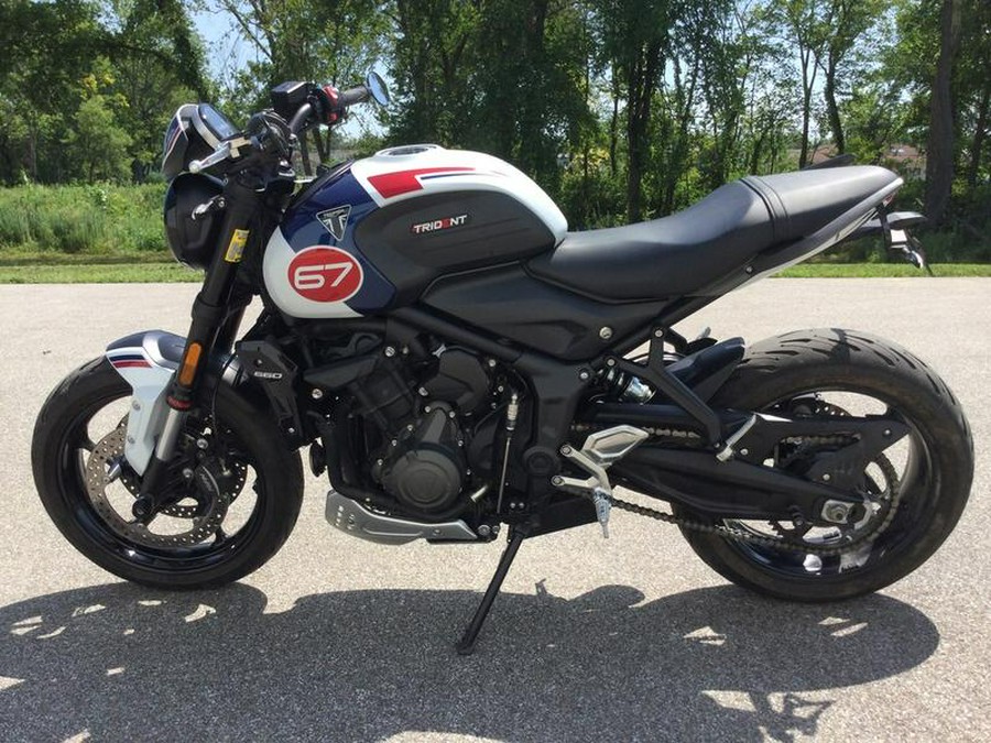 2025 Triumph Trident 660 Triple Tribute Edition Snowdonia White