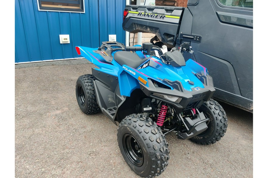 2024 Polaris Industries Outlaw® 70 EFI Velocity Blue and Fierce Fuchsia