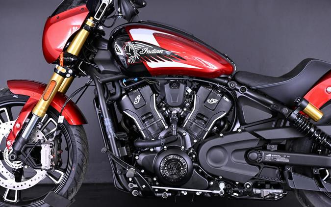 2025 Indian Motorcycle® 101 Scout® Sunset Red Metallic with Graphics