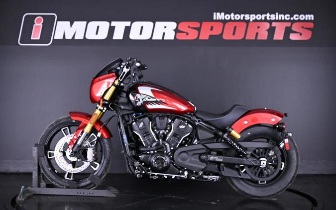 2025 Indian Motorcycle® 101 Scout® Sunset Red Metallic with Graphics