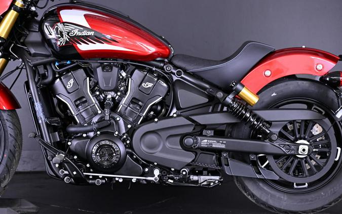 2025 Indian Motorcycle® 101 Scout® Sunset Red Metallic with Graphics