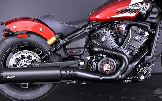 2025 Indian Motorcycle® 101 Scout® Sunset Red Metallic with Graphics