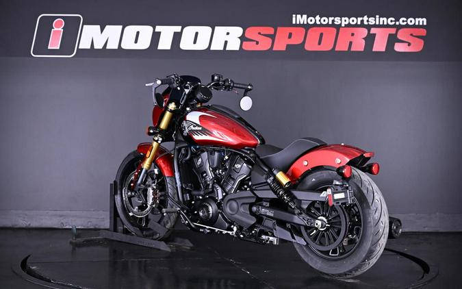 2025 Indian Motorcycle® 101 Scout® Sunset Red Metallic with Graphics