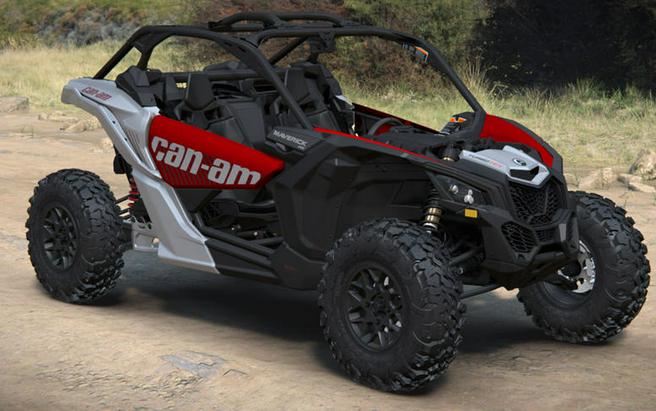 2025 Can-Am® Maverick X3 DS Turbo RR Fiery Red & Hyper Silver