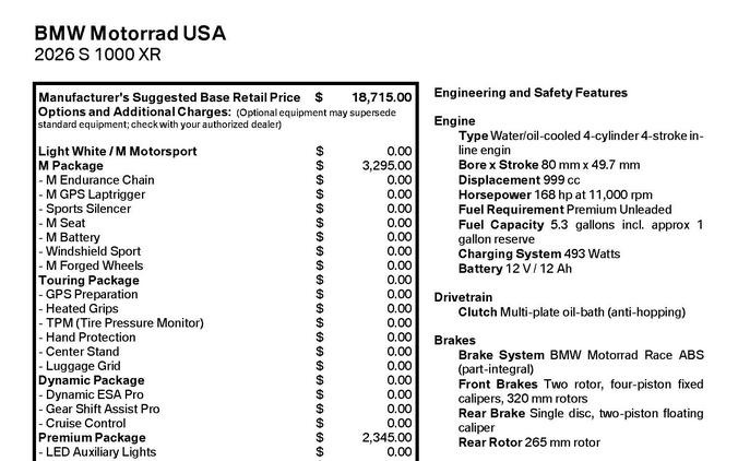 2026 BMW S 1000 XR