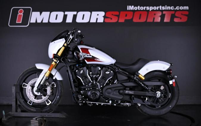 2025 Indian Motorcycle® 101 Scout® Ghost White Metallic with Graphics