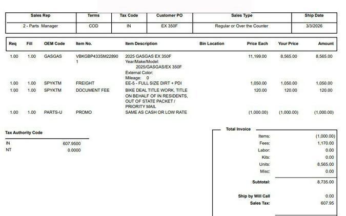 2025 EX 350F - GASGAS