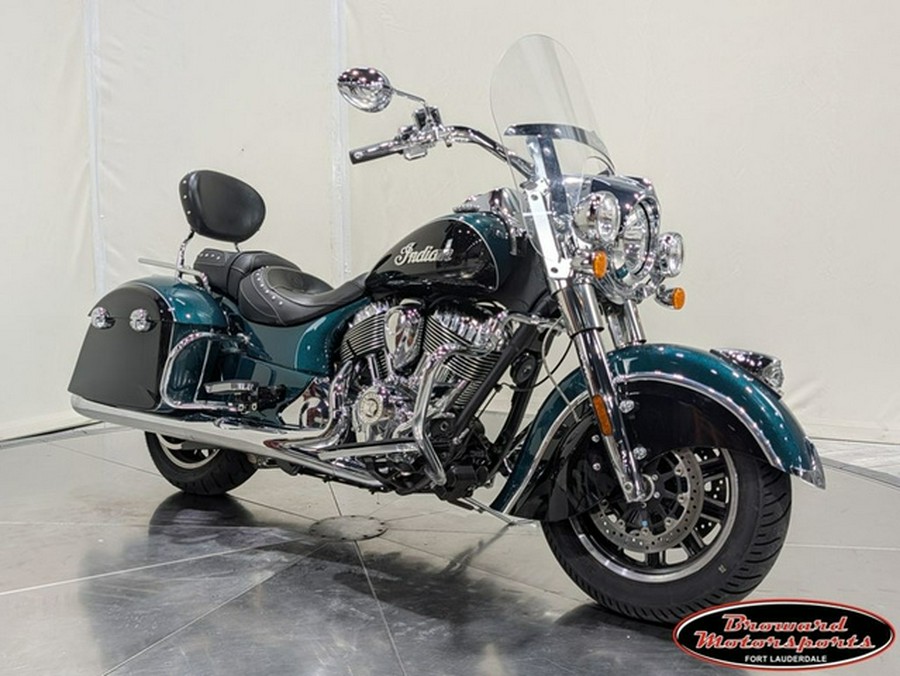 2019 Indian Springfield Metallic Jade Thunder Black