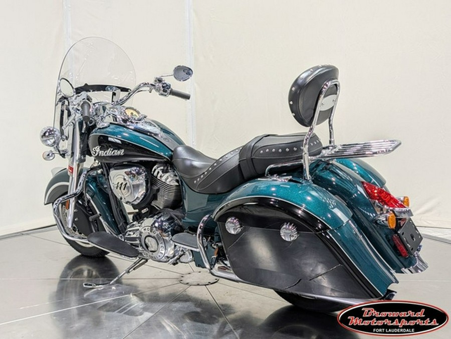2019 Indian Springfield Metallic Jade Thunder Black