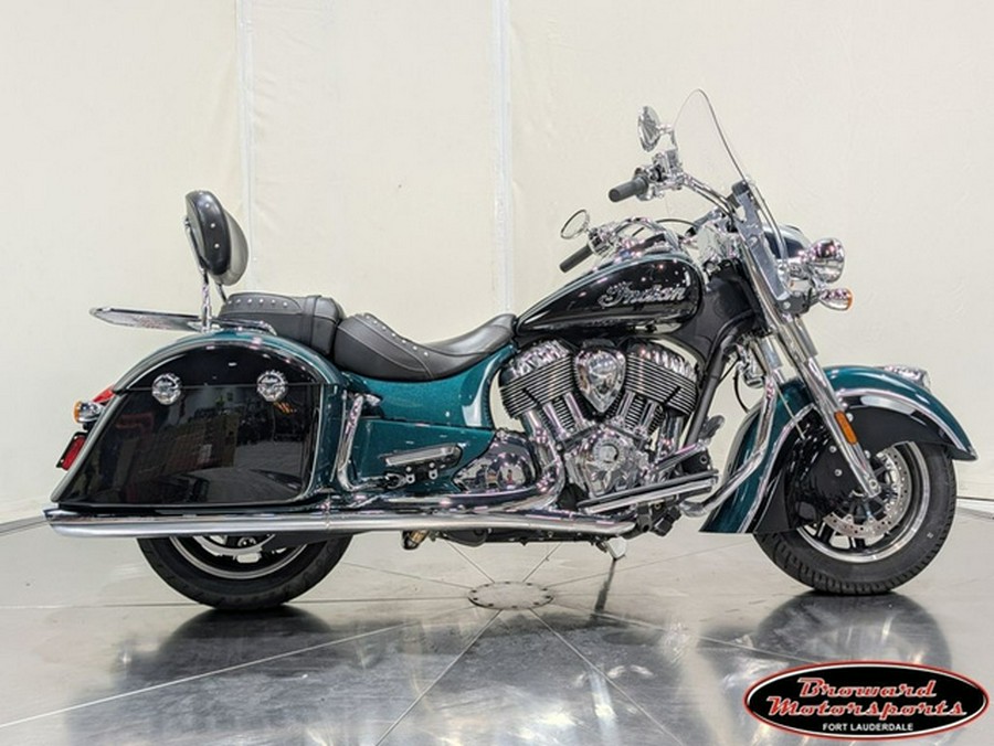 2019 Indian Springfield Metallic Jade Thunder Black