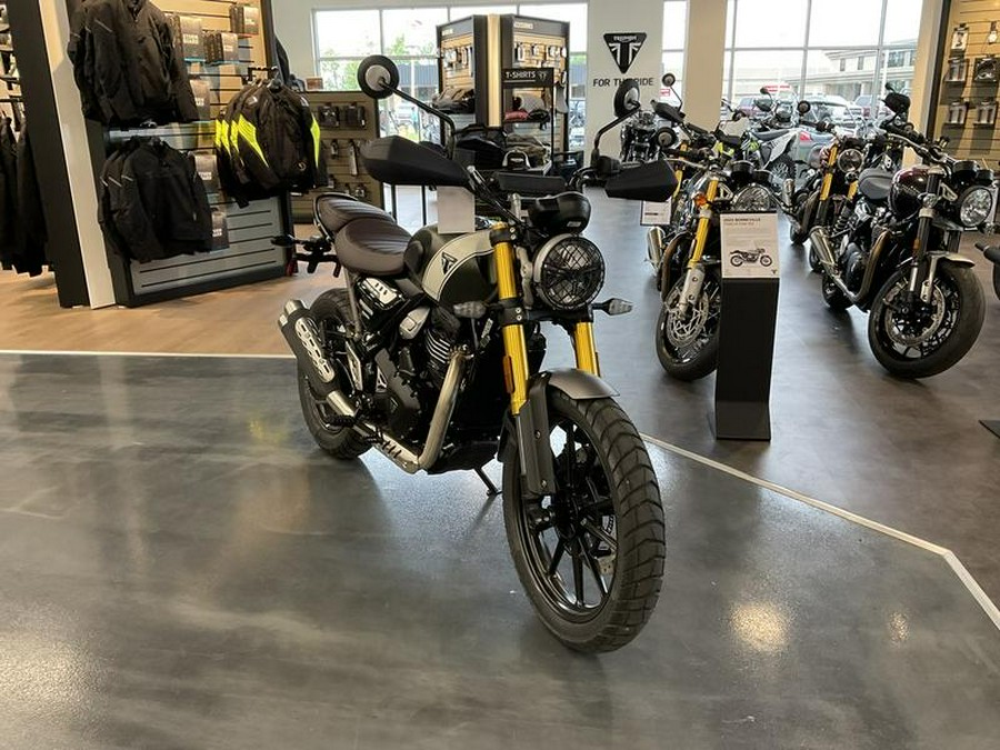 2024 Triumph Scrambler 400 X Matte Khaki Green / Fusion White