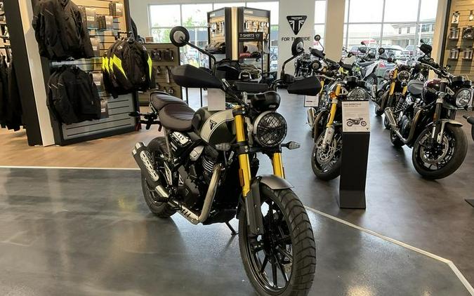 2024 Triumph Scrambler 400 X Matte Khaki Green / Fusion White