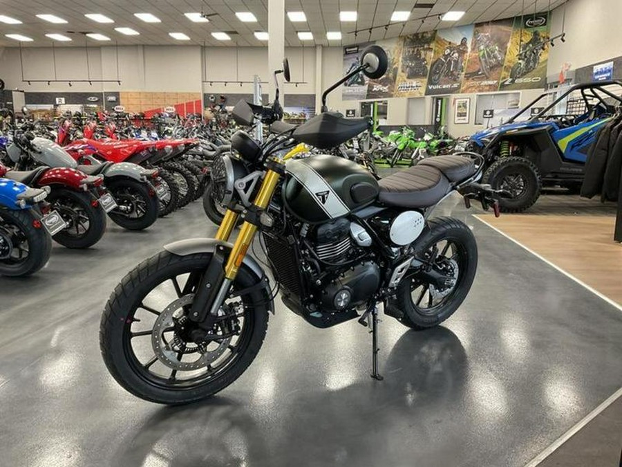 2024 Triumph Scrambler 400 X Matte Khaki Green / Fusion White