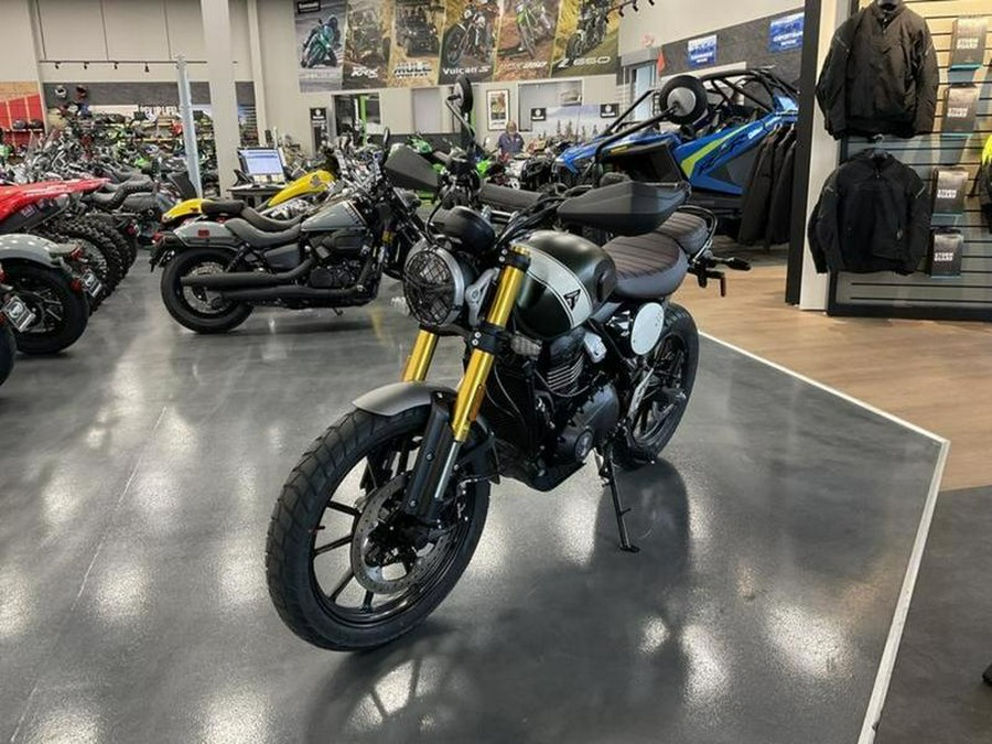 2024 Triumph Scrambler 400 X Matte Khaki Green / Fusion White