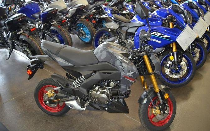 2024 Kawasaki Z125 PRO Cypher Camo Gray Matte/Metallic Matte Carbon Gray