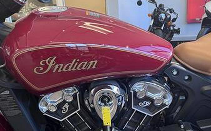 2020 Indian Motorcycle® Scout® 100th Anniversary Indian Red with Gold trim